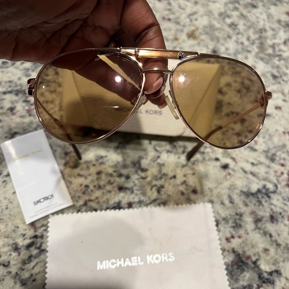 Michael Kors Brown Aviator Sunglasses - Picture 2 of 5